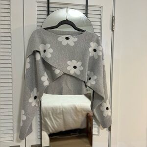Cropped Floral Sweater